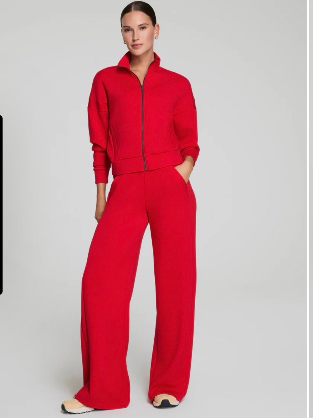 SPANX AirEssentials Red Wide-Leg Track Pant - 2x